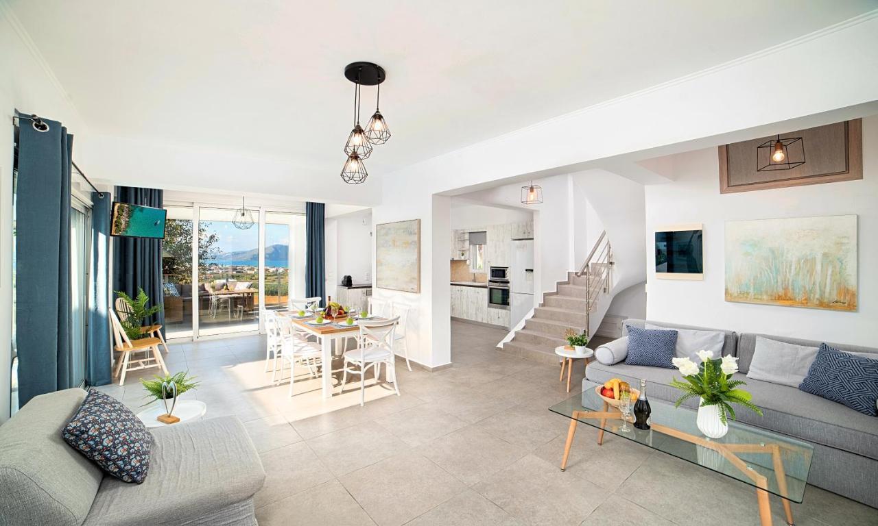 Dhrámia Cretan Sunset Villa Heated Pool מראה חיצוני תמונה