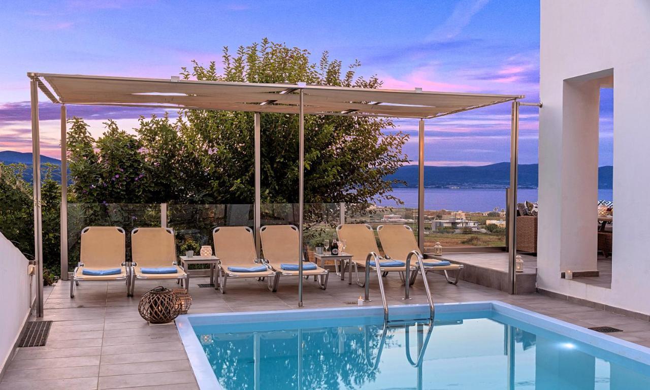 Dhrámia Cretan Sunset Villa Heated Pool מראה חיצוני תמונה
